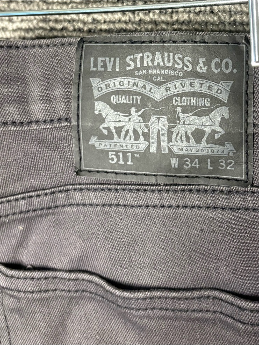 Levi's 511 Grey Slim Fit Men’s Jeans 36x30 EUC - Picture 7 of 9